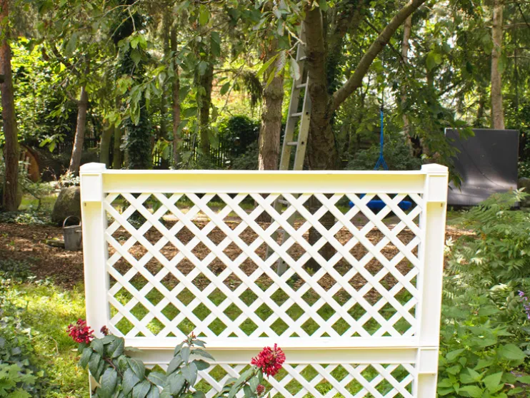 KHW bloembak met centraal trellis, L 100 cm, 110 liter, kunststof