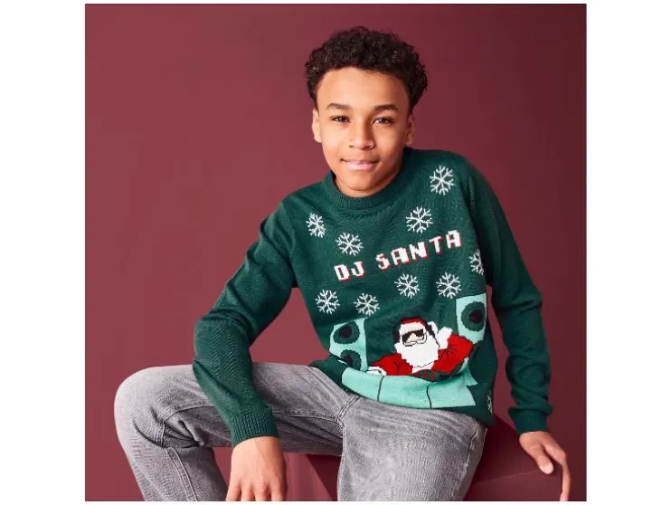 Kinder kersttrui met lampjes