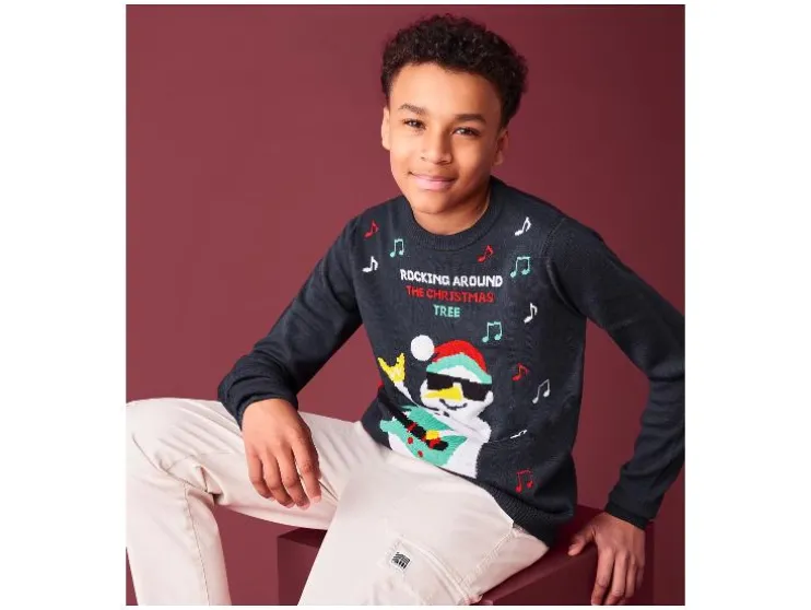 Kinder kersttrui met lampjes