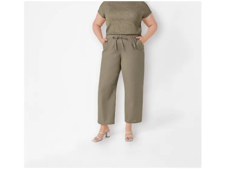 Linnen dames broek - Plus size