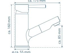 Mengkraan met uittrekbare slang