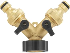 Messing koppelingssysteem / messing 2-weg-verdelers