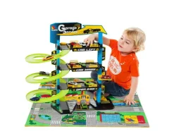 Parkeergarage met accessoires en speelkleed