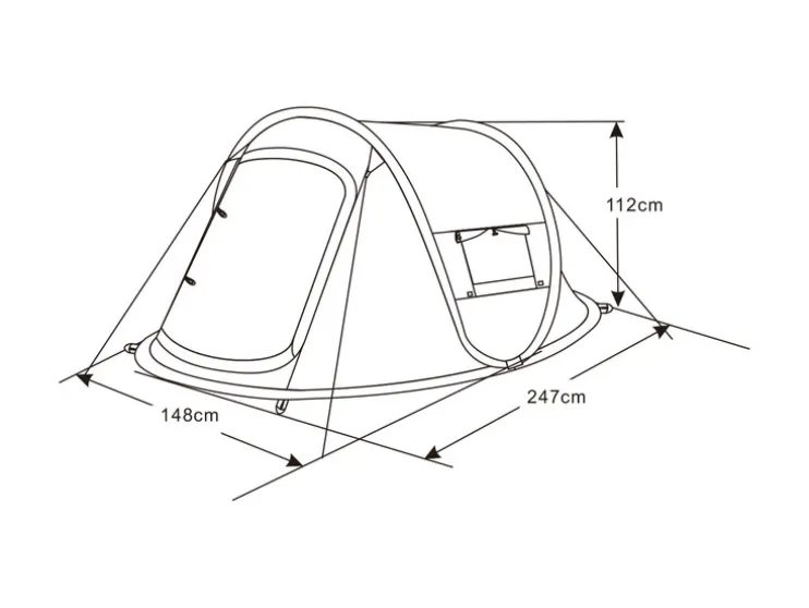 2-persoons pop-up tent
