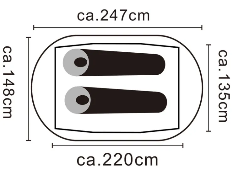 2-persoons pop-up tent