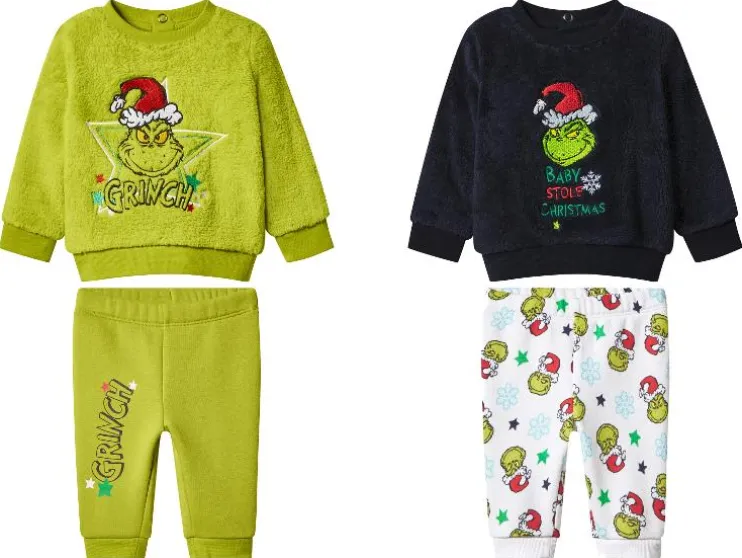 Pluche baby kerstset 2-delig The Grinch