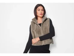 Pluche dames bodywarmer