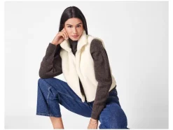 Pluche dames bodywarmer