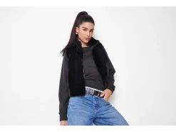 Pluche dames bodywarmer