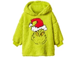 Pluche oversized kinder kersthoodie The Grinch