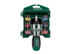 Ratelschroevendraaier met bits