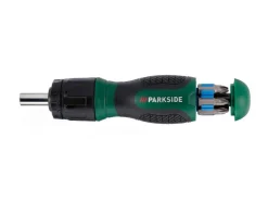 Ratelschroevendraaier met bits