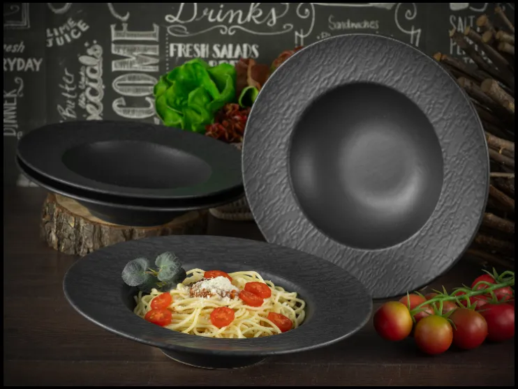 Serviesset Leisteen Black