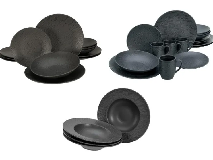 Serviesset Leisteen Black