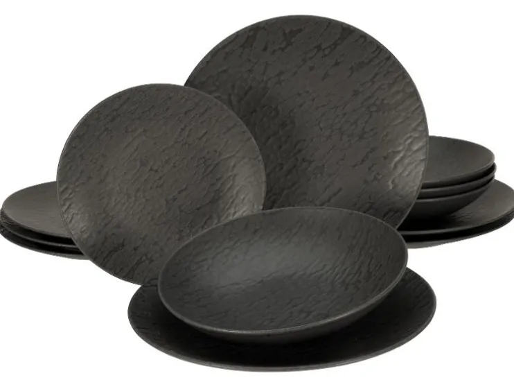 Serviesset Leisteen Black