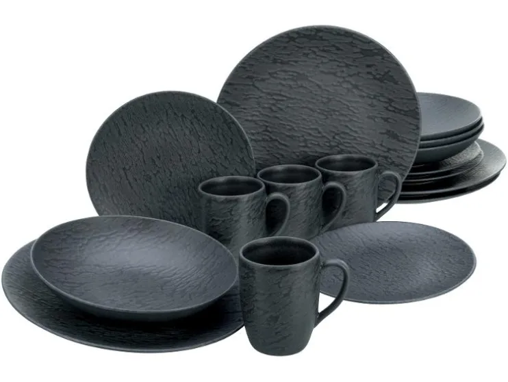 Serviesset Leisteen Black