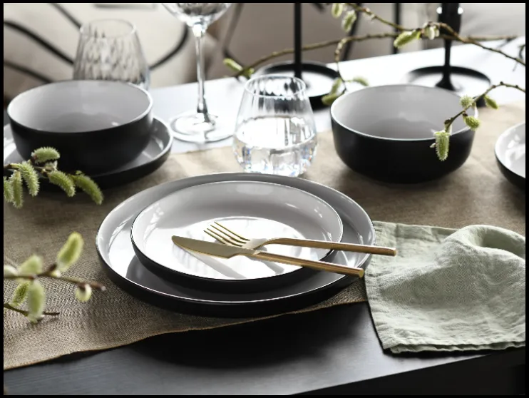 Serviesset Nordic Cool Black