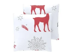 Set van 2 fleece kussenslopen 60 x 50 cm