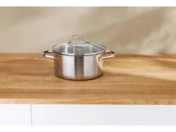 Set van 3 RVS kookpannen