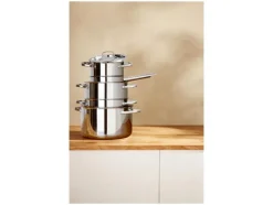 Set van 5 RVS pannen