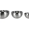 Set van 3 RVS schalen