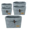 Set van 5 vilten manden Feli