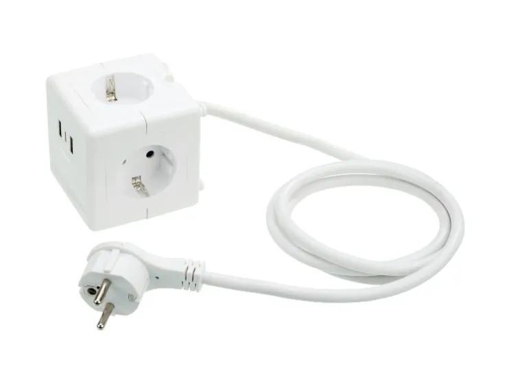 Stekkerdoos kubus met USB-aansluitingen