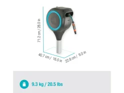 Tuinslangbox RollUp M grijs/blauw