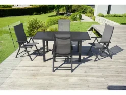 Uitschuifbare aluminium tuintafel Houston