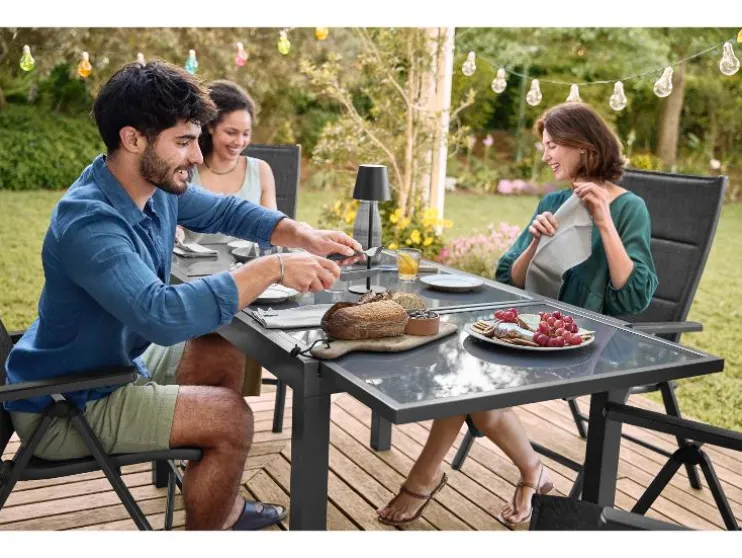 Uitschuifbare aluminium tuintafel Houston