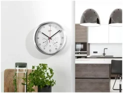 Wandklok met thermometer en hygrometer