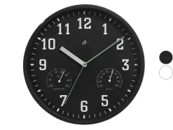 Wandklok met thermometer en hygrometer