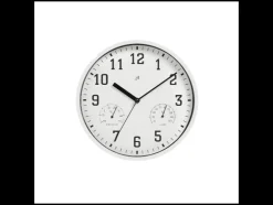 Wandklok met thermometer en hygrometer