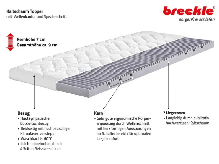 7-zones koudschuim topper RELAX XXL
