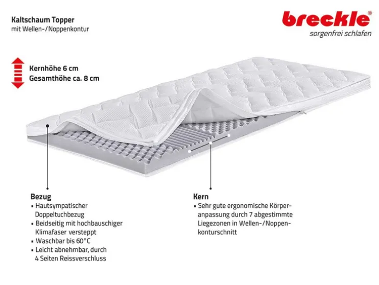 7-zones koudschuim topper XXL DREAMS