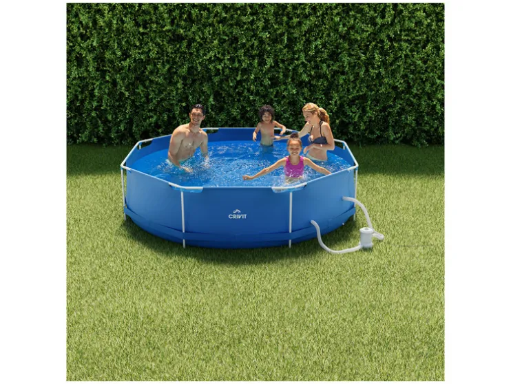 Zwembad met stalen frame Ø 300 x 76 cm